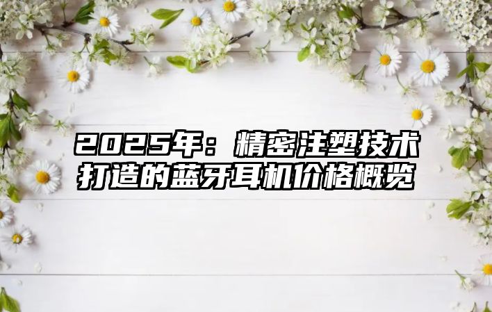 2025年：精密注塑技術(shù)打造的藍(lán)牙耳機價格概覽