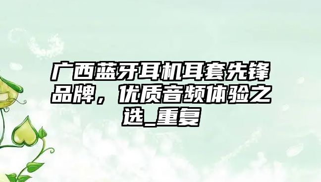 廣西藍牙耳機耳套先鋒品牌，優(yōu)質(zhì)音頻體驗之選_重復(fù)