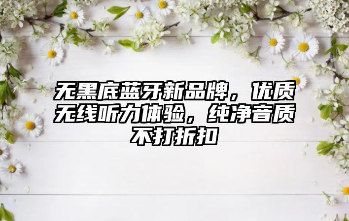 無黑底藍(lán)牙新品牌，優(yōu)質(zhì)無線聽力體驗，純凈音質(zhì)不打折扣