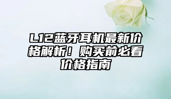 L12藍(lán)牙耳機(jī)最新價(jià)格解析！購買前必看價(jià)格指南