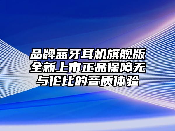品牌藍(lán)牙耳機(jī)旗艦版全新上市正品保障無與倫比的音質(zhì)體驗(yàn)