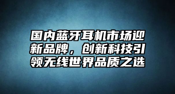 國(guó)內(nèi)藍(lán)牙耳機(jī)市場(chǎng)迎新品牌，創(chuàng)新科技引領(lǐng)無線世界品質(zhì)之選