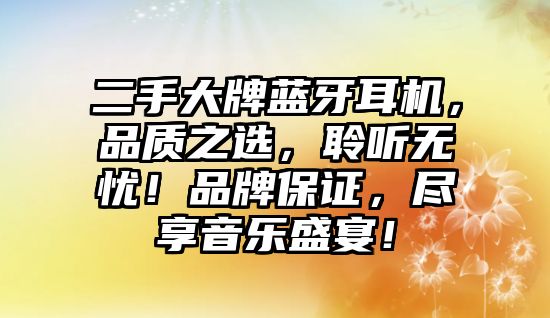 二手大牌藍牙耳機，品質(zhì)之選，聆聽無憂！品牌保證，盡享音樂盛宴！